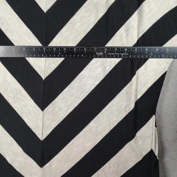 Xhilaration Women XXL Open Front Cardigan Black White Striped Knit EUC - Picture 6 of 6